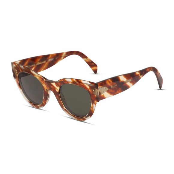 NEW CELINE SUNGLASSES CL40008I 56N WOMEN HAVANA ROUND CL 40008I 56N - Picture 3 of 5